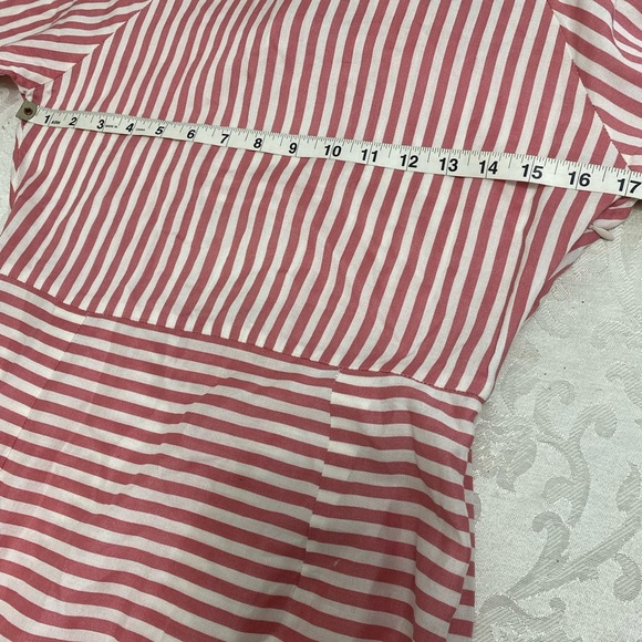 NWT Rena for Ajio long white and pink striped dress size S - Picture 9 of 12